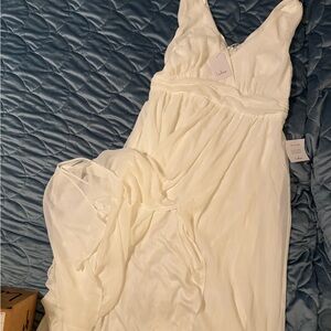 Lulu's Ivory Sleeveless Dress